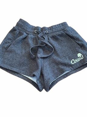 COWS PEI Lounge Shorts Small Grey Speckled Drawstring Cozy Sweat Shorts